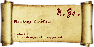 Miskey Zsófia névjegykártya