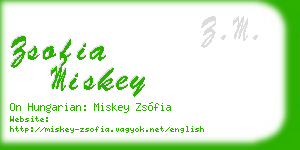 zsofia miskey business card