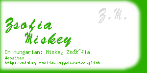 zsofia miskey business card